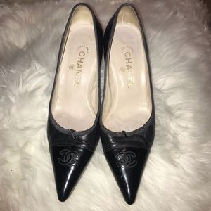 Black CHANEL heels Authentic